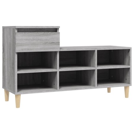 vidaXL Schuhregal Grau Sonoma 102x36x60 cm Holzwerkstoff