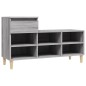 vidaXL Schuhregal Grau Sonoma 102x36x60 cm Holzwerkstoff vidaXL Schuhregal Grau Sonoma 102x36x60 cm Holzwerkstoff