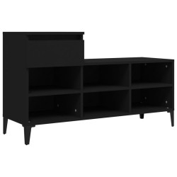 vidaXL Schuhregal Schwarz 102x36x60 cm Holzwerkstoff