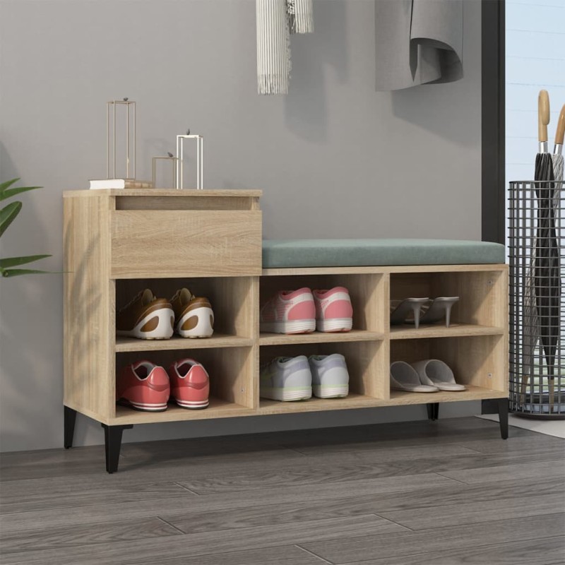 vidaXL Schuhregal Sonoma-Eiche 102x36x60 cm Holzwerkstoff vidaXL Schuhregal Sonoma-Eiche 102x36x60 cm Holzwerkstoff