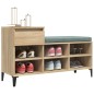 vidaXL Schuhregal Sonoma-Eiche 102x36x60 cm Holzwerkstoff vidaXL Schuhregal Sonoma-Eiche 102x36x60 cm Holzwerkstoff