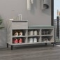 vidaXL Schuhregal Betongrau 102x36x60 cm Holzwerkstoff vidaXL Schuhregal Betongrau 102x36x60 cm Holzwerkstoff
