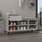 vidaXL Schuhregal Betongrau 102x36x60 cm Holzwerkstoff vidaXL Schuhregal Betongrau 102x36x60 cm Holzwerkstoff