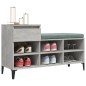 vidaXL Schuhregal Betongrau 102x36x60 cm Holzwerkstoff vidaXL Schuhregal Betongrau 102x36x60 cm Holzwerkstoff
