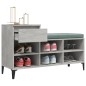 vidaXL Schuhregal Betongrau 102x36x60 cm Holzwerkstoff vidaXL Schuhregal Betongrau 102x36x60 cm Holzwerkstoff