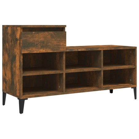 vidaXL Schuhregal Räuchereiche 102x36x60 cm Holzwerkstoff