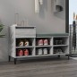 vidaXL Schuhregal Grau Sonoma 102x36x60 cm Holzwerkstoff vidaXL Schuhregal Grau Sonoma 102x36x60 cm Holzwerkstoff
