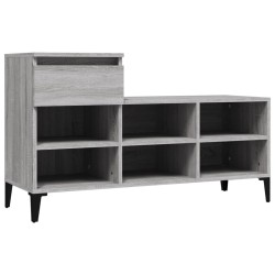 vidaXL Schuhregal Grau Sonoma 102x36x60 cm Holzwerkstoff