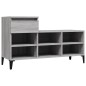 vidaXL Schuhregal Grau Sonoma 102x36x60 cm Holzwerkstoff vidaXL Schuhregal Grau Sonoma 102x36x60 cm Holzwerkstoff