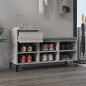 vidaXL Schuhregal Grau Sonoma 102x36x60 cm Holzwerkstoff vidaXL Schuhregal Grau Sonoma 102x36x60 cm Holzwerkstoff