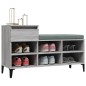 vidaXL Schuhregal Grau Sonoma 102x36x60 cm Holzwerkstoff vidaXL Schuhregal Grau Sonoma 102x36x60 cm Holzwerkstoff