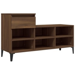 vidaXL Schuhregal Braun Eichen-Optik 102x36x60 cm Holzwerkstoff