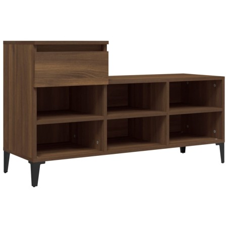 vidaXL Schuhregal Braun Eichen-Optik 102x36x60 cm Holzwerkstoff