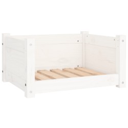 vidaXL Hundebett Weiß 55,5x45,5x28 cm Massivholz Kiefer