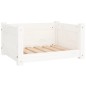 vidaXL Hundebett Weiß 55,5x45,5x28 cm Massivholz Kiefer vidaXL Hundebett Weiß 55,5x45,5x28 cm Massivholz Kiefer