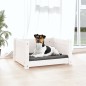 vidaXL Hundebett Weiß 55,5x45,5x28 cm Massivholz Kiefer vidaXL Hundebett Weiß 55,5x45,5x28 cm Massivholz Kiefer