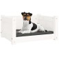 vidaXL Hundebett Weiß 55,5x45,5x28 cm Massivholz Kiefer vidaXL Hundebett Weiß 55,5x45,5x28 cm Massivholz Kiefer