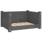 vidaXL Hundebett Grau 55,5x45,5x28 cm Massivholz Kiefer vidaXL Hundebett Grau 55,5x45,5x28 cm Massivholz Kiefer