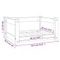 vidaXL Hundebett Grau 55,5x45,5x28 cm Massivholz Kiefer vidaXL Hundebett Grau 55,5x45,5x28 cm Massivholz Kiefer