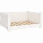 vidaXL Hundebett Weiß 65,5x50,5x28 cm Massivholz Kiefer vidaXL Hundebett Weiß 65,5x50,5x28 cm Massivholz Kiefer