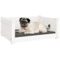 vidaXL Hundebett Weiß 65,5x50,5x28 cm Massivholz Kiefer vidaXL Hundebett Weiß 65,5x50,5x28 cm Massivholz Kiefer