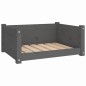 vidaXL Hundebett Grau 65,5x50,5x28 cm Massivholz Kiefer vidaXL Hundebett Grau 65,5x50,5x28 cm Massivholz Kiefer
