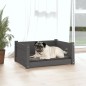 vidaXL Hundebett Grau 65,5x50,5x28 cm Massivholz Kiefer vidaXL Hundebett Grau 65,5x50,5x28 cm Massivholz Kiefer