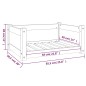 vidaXL Hundebett Grau 65,5x50,5x28 cm Massivholz Kiefer vidaXL Hundebett Grau 65,5x50,5x28 cm Massivholz Kiefer