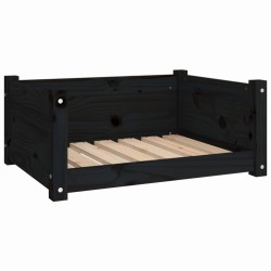 vidaXL Hundebett Schwarz 65,5x50,5x28 cm Massivholz Kiefer