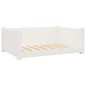 vidaXL Hundebett Weiß 75,5x55,5x28 cm Massivholz Kiefer vidaXL Hundebett Weiß 75,5x55,5x28 cm Massivholz Kiefer