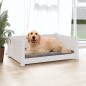 vidaXL Hundebett Weiß 75,5x55,5x28 cm Massivholz Kiefer vidaXL Hundebett Weiß 75,5x55,5x28 cm Massivholz Kiefer