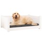 vidaXL Hundebett Weiß 75,5x55,5x28 cm Massivholz Kiefer vidaXL Hundebett Weiß 75,5x55,5x28 cm Massivholz Kiefer