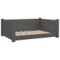 vidaXL Hundebett Grau 75,5x55,5x28 cm Massivholz Kiefer vidaXL Hundebett Grau 75,5x55,5x28 cm Massivholz Kiefer