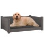vidaXL Hundebett Grau 75,5x55,5x28 cm Massivholz Kiefer vidaXL Hundebett Grau 75,5x55,5x28 cm Massivholz Kiefer