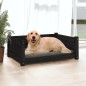vidaXL Hundebett Schwarz 75,5x55,5x28 cm Massivholz Kiefer vidaXL Hundebett Schwarz 75,5x55,5x28 cm Massivholz Kiefer