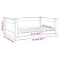 vidaXL Hundebett Schwarz 75,5x55,5x28 cm Massivholz Kiefer vidaXL Hundebett Schwarz 75,5x55,5x28 cm Massivholz Kiefer