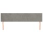 vidaXL Kopfteile 2 Stk. Hellgrau 100x5x78/88 cm Samt