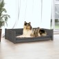 vidaXL Hundebett Grau 95,5x65,5x28 cm Massivholz Kiefer vidaXL Hundebett Grau 95,5x65,5x28 cm Massivholz Kiefer
