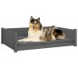 vidaXL Hundebett Grau 95,5x65,5x28 cm Massivholz Kiefer vidaXL Hundebett Grau 95,5x65,5x28 cm Massivholz Kiefer