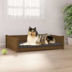 vidaXL Hundebett Honigbraun 95,5x65,5x28 cm Massivholz Kiefer
