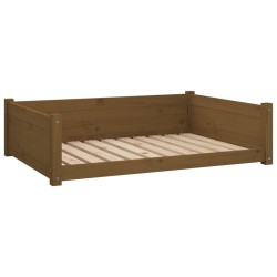 vidaXL Hundebett Honigbraun 95,5x65,5x28 cm Massivholz Kiefer
