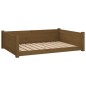 vidaXL Hundebett Honigbraun 95,5x65,5x28 cm Massivholz Kiefer