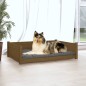 vidaXL Hundebett Honigbraun 95,5x65,5x28 cm Massivholz Kiefer
