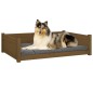 vidaXL Hundebett Honigbraun 95,5x65,5x28 cm Massivholz Kiefer