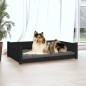 vidaXL Hundebett Schwarz 95,5x65,5x28 cm Massivholz Kiefer vidaXL Hundebett Schwarz 95,5x65,5x28 cm Massivholz Kiefer