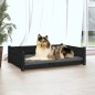 vidaXL Hundebett Schwarz 95,5x65,5x28 cm Massivholz Kiefer vidaXL Hundebett Schwarz 95,5x65,5x28 cm Massivholz Kiefer