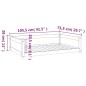 vidaXL Hundebett 105,5x75,5x28 cm Massivholz Kiefer vidaXL Hundebett 105,5x75,5x28 cm Massivholz Kiefer