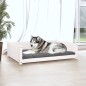 vidaXL Hundebett Weiß 105,5x75,5x28 cm Massivholz Kiefer vidaXL Hundebett Weiß 105,5x75,5x28 cm Massivholz Kiefer