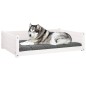 vidaXL Hundebett Weiß 105,5x75,5x28 cm Massivholz Kiefer vidaXL Hundebett Weiß 105,5x75,5x28 cm Massivholz Kiefer