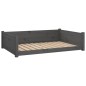 vidaXL Hundebett Grau 105,5x75,5x28 cm Massivholz Kiefer vidaXL Hundebett Grau 105,5x75,5x28 cm Massivholz Kiefer